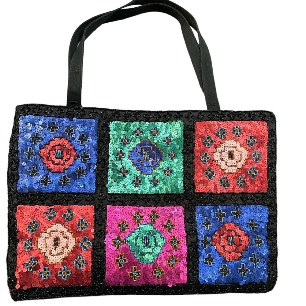 Vintage Sequins & Beads Tote purse